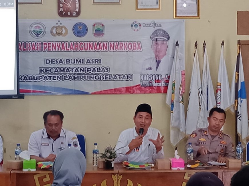 Desa Bumi Asri Adakan Sosialisasi  Penyalah gunaan Narkoba