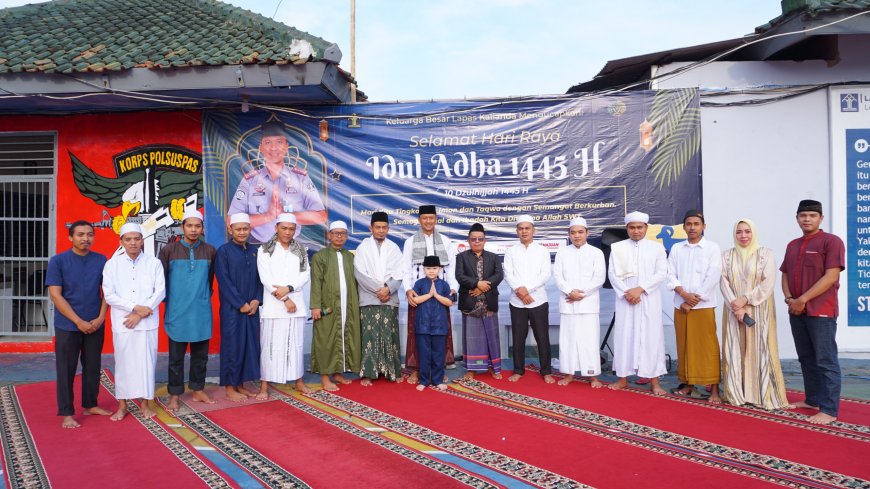 Perayaan Hari Raya Idul Adha 1445 H di Lapas Kalianda: Sholat Id, Potong Hewan Qurban, dan Bagi ke Masyarakat